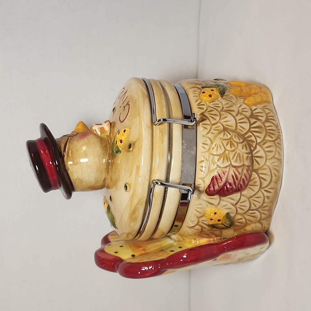 Turkey Biscuit Ceramic Cannister Jar  "Thanksgiving Theme" Home Decor Kitchen - Picture 4 of 12